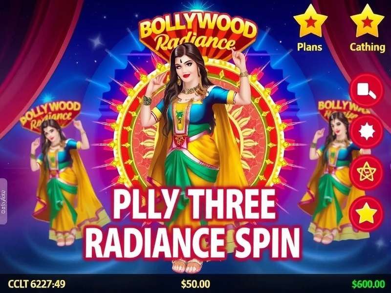 Experience the vibrant world of Bollywood Radiance Spin Bollywood Radiance Spin Game Screenshot